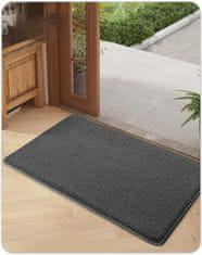 Nikcorp Otirač za vrata 80x120 cm, protuklizni i upijajući, periv u perilici, za ulaz, hodnik i kuhinju, tamno sivi