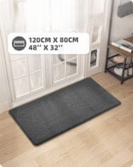 Nikcorp Otirač za vrata 80x120 cm, protuklizni i upijajući, periv u perilici, za ulaz, hodnik i kuhinju, tamno sivi