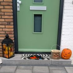 Nikcorp Otirač za Noć vještica 3D protuklizni tepih s vješticom, periv u perilici, za ulazna vrata, kupaonicu, 40x60 cm