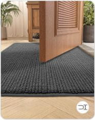 Nikcorp Otirač za vrata 80x120 cm, protuklizni i upijajući, periv u perilici, za ulaz, hodnik i kuhinju, tamno sivi