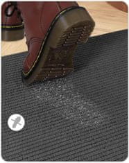 Nikcorp Otirač za vrata 80x120 cm, protuklizni i upijajući, periv u perilici, za ulaz, hodnik i kuhinju, tamno sivi