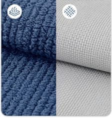 Nikcorp Otirač za vrata protuklizni i upijajući, periv u perilici, za ulaz, hodnik i kuhinju, tamnoplavi, 80x120 cm