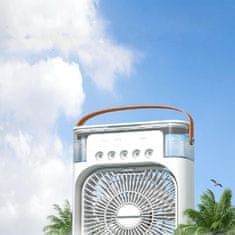 HOME & MARKER® Prijenosni 5-u-1 klima uređaj: ventilator, ovlaživač, aroma difuzor, noćno svjetlo, rotirajući protok zraka | FRIOZA