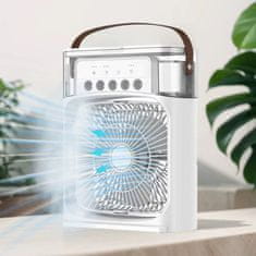 HOME & MARKER® Prijenosni 5-u-1 klima uređaj: ventilator, ovlaživač, aroma difuzor, noćno svjetlo, rotirajući protok zraka | FRIOZA