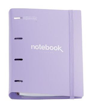 Miquelrius Mapa na ringe s blokom, ljubičasta od umjetne mase, A4