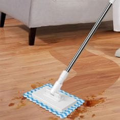 HOME & MARKER® Učinkovita mop krpa za čišćenje s 4 perive krpe i produženom drškom 100 cm | SWEEPI