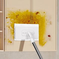 HOME & MARKER® Učinkovita mop krpa za čišćenje s 4 perive krpe i produženom drškom 100 cm | SWEEPI