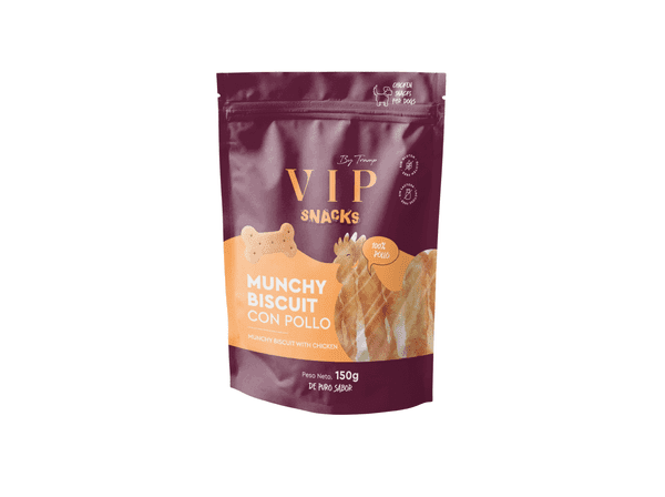 VIP Snacks Munchy piškoti, hrustljavi priboljški za pse, piščanec, 150g