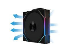 Lian Li Lian Li UNI FAN TL ventilator za kućište, 120 obrnutih lopatica, ARGB, PWM 120 mm, bežični, crni (12RTL1W1B)