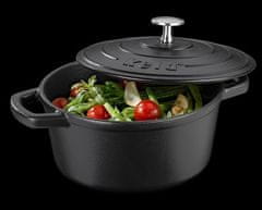 Kela Posuda za pečenje (KL-12470) od lijevanog željeza s poklopcem CALIDO 21 cm crna