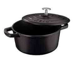 Kela Posuda za pečenje (KL-12470) od lijevanog željeza s poklopcem CALIDO 21 cm crna