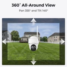 Reolink GO G440 IP kamera + solarni panel, 8MP 4K Ultra HD, 4G LTE, rotacija 355°, baterija od 21,6 Wh, siva