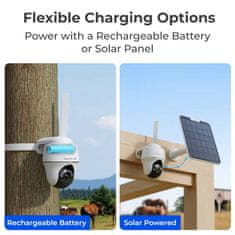 Reolink GO G440 IP kamera + solarni panel, 8MP 4K Ultra HD, 4G LTE, rotacija 355°, baterija od 21,6 Wh, siva