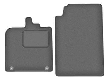 Velur grafitne auto prostirke za: Smart Fortwo II hatchback (2007.-2014.)