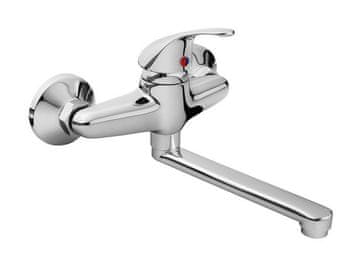 BALLETTO Slavina za umivaonik/sudoper, 150 mm, ravna ruka 20 cm, 35 mm, krom