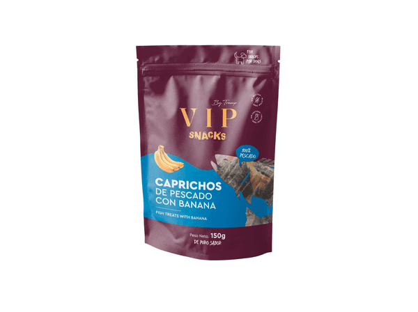 VIP Snacks Caprichos priboljški za pse, riba z banano, 150g