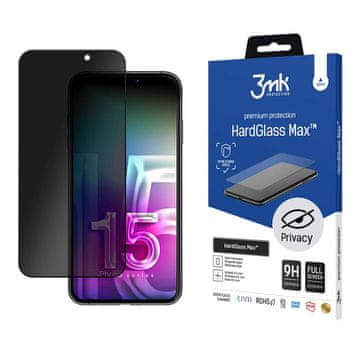 Apple iPhone 15 Plus/16 plus - 3mk HardGlass Max Privacy crna