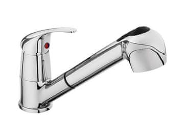 BALLETTO Slavina za sudoper teleskopska slavina za sudoper, duljina crijeva 130 cm, 35 mm, krom