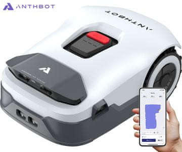 ANTHBOT GENIE 600 pametna robotska kosilica, do 900 m2, aplikacija, nagib do 45%, IPX6, WIFI, BT