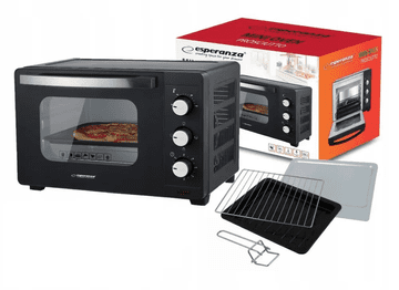 Esperanza Esperanza Prosciutto Electric Pećnica, 20L, 1600W, crna