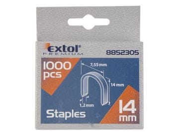 Extol Premium Kopče okrugle, pakiranje od 1000 komada, 14 mm, 7,55 x 0,52 x 1,2 mm
