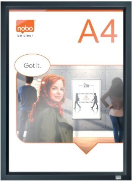 Nobo Okvir za sliku a4 nobo s klip pričvršćivanjem grafitno sivi 1915579