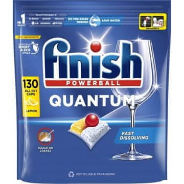 Finish Quantum All-in-1 tablete za perilicu posuđa, Lemon Sparkle, 130/1