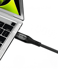Mobile-origin CB1 polnilni in podatkovni kabel, USB-C na USB-A, 66 W, 1,5 m, črn