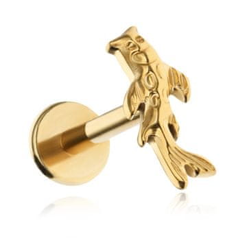 Titanski labret naušnica ribica koi - zlatna 1,2/6