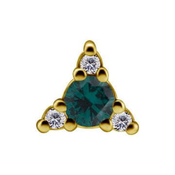 Ormasta matica 18K s zelenim i bijelim cirkonima - GD18K-020