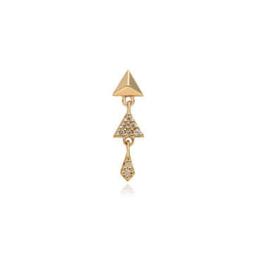 Nakrtica zlatna 14k s trokutima i bijelim cirkonijima - GD14K-008