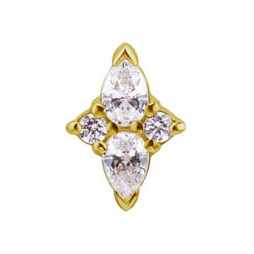 Ozna zlatna matica 18K s bijelim cirkonima - GD18K-046