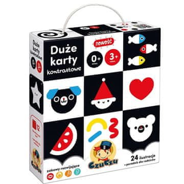 Velike kontrastne kartice za djecu od 0+ i 3m+, CzuCzu