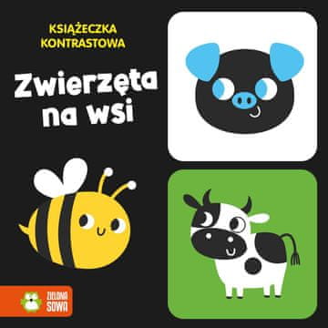 Kontrastna slikovnica Životinje na selu, Zielona Sowa