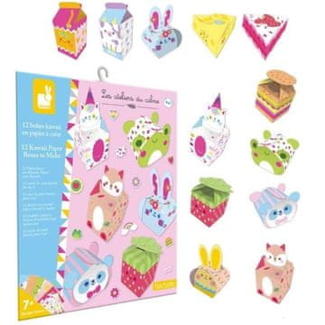Janod Kreativni set kutijice KAWAII od papira 7+, Janod