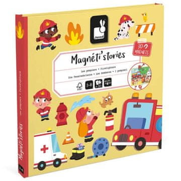 Janod Magnetska slagalica Magnetostories Vatrogasci,