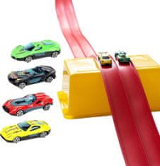 JOJOY® Steza za autiće, Dječja utrkivačka staza za autiće, Automobilska staza 4 m + Tovornjak + 8 dirkalnika | TURBOCAR