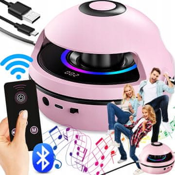 Dexxer Elektronička ljuljačka za fitness na baterije, BT zvučnik, pametno LED uže za preskakanje, roza