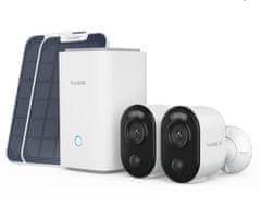 Reolink HUB1-2B350-SOLAR IP sigurnosni komplet, 2x kamera, 2x panel, 1x jedinica za snimanje, 8MP 4K UHD, WIFI, AI detekcija, noćni vid u boji, aplikacija