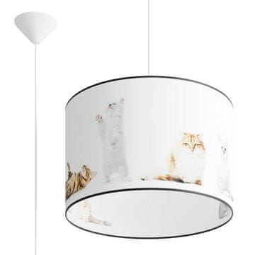 Okrugla dječja viseća lampa mačke Ø40 cm KITTY 1xE27 15W SL.1421 Sollux Lighting