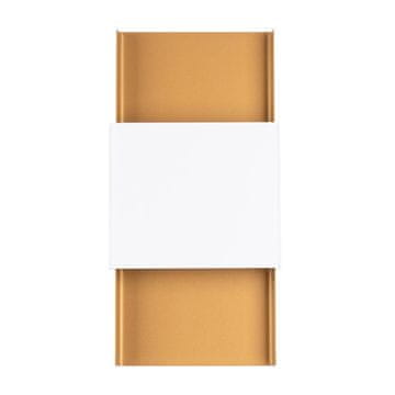 Moderna pravokutna zlatna zidna svjetiljka s bijelim kvadratom DURLIN 2xG9 8W SL.1353 Sollux Lighting