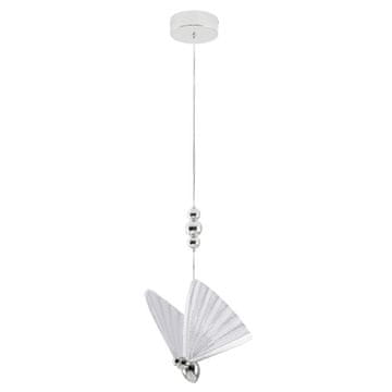 Dekorativna kromirana viseća svjetiljka s leptirom, LED promjenjive boje 8W MARIPOSA Light Prestige