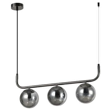 Grafitna stolna lampa s dimljenim staklenim kuglicama 3xE14 10W ALISA Light Prestige