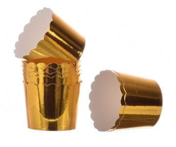 Visoke papirnate papilotke zlatne 50x48 mm / 50 kom