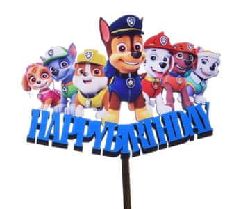 Akrilni ukras za rođendan Paw Patrol