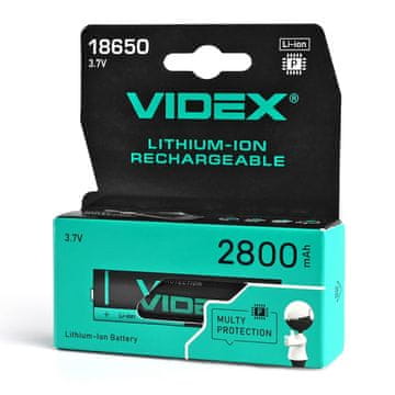 1 kom. Videx 3.7V 2800mAh 18650-P sigurna litij-ionska baterija