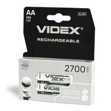 2 kom AA nikal-metal-hidridne baterije Videx set 1.2V 2700mAh HR6