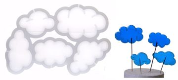 Silikonski kalup za izomalt Cloud lizalice