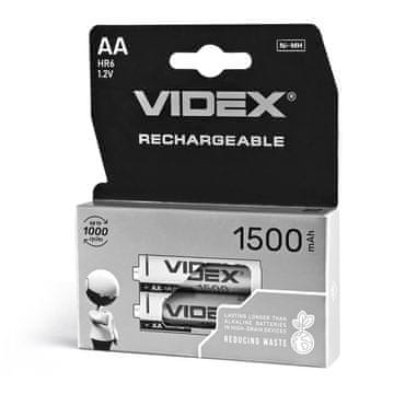 2 kom AA nikal-metal-hidridne baterije Videx set 1.2V 1500mAh HR6