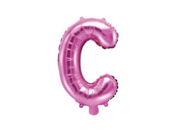 PartyDeco Folija balon slovo "C" tamno ružičaste boje 35 cm